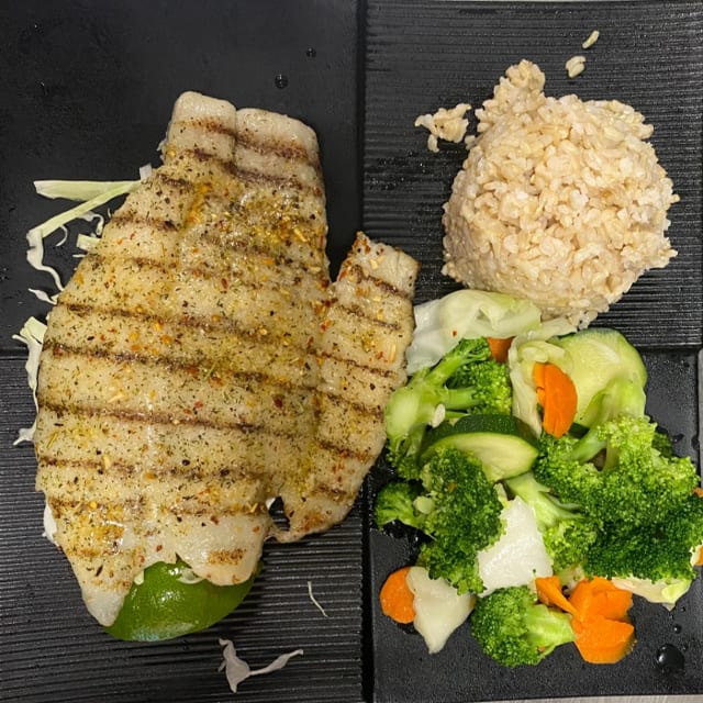 Grilled Swai (White Fish).