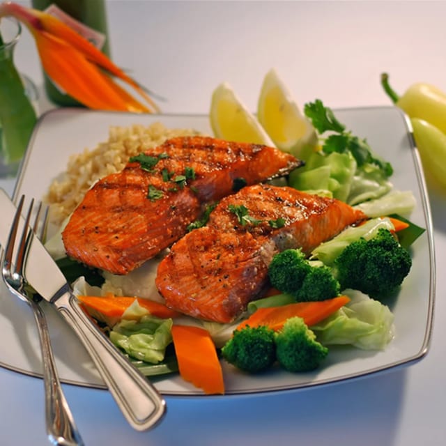 Grilled Salmon.