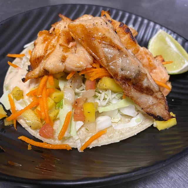 Salmon Taco.